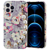 Full Cover Fashion Pearl Bracelet Flowers Design Case - C4 for iPhone 12 Pro Max (Only Ground Shipping)
