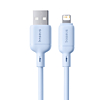 BASEUS Silky Series Fast Charging Cable USB A-L (GALAXY BLUE) (12W) (3ft) (Only Ground Shipping)