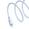 BASEUS Silky Series Fast Charging Cable USB A-L (GALAXY BLUE) (12W) (3ft) (Only Ground Shipping)