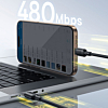 BASEUS Silky One-for-Three Fast Charging Cable USB-C to M+L+C (5ft) (100W) (COSMIC BLACK) (Only Ground Shipping)