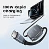 Toocki USB C-C Retractable Super Fast Charging Data Cable (3ft) (100W) (BLACK) (Only Ground Shipping)