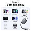 Toocki USB C-C Retractable Super Fast Charging Data Cable (3ft) (100W) (BLACK) (Only Ground Shipping)