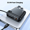 Toocki Power Bank with Built-In Cable and LCD Indicator (10000 mAh / 22.5W) (Only Ground Shipping)