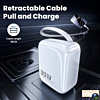 Toocki PD Built-In USB C Cable Wall Charger (WHITE) (30W) (Only Ground Shipping)