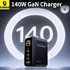 BASEUS PicoGo AH11 Digital Display Fast Charger 3C+U (140W) with 240w C-C Charging Cable (COSMIC BLACK) (Only Ground Shipping)