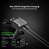Esoulk PD&QC Wall Charger with C-C USB Cable (5ft) (30W) (BLACK) (Only Ground Shipping)