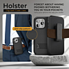 xBase by PowerPeak - Pro Duraclip Series Combo Case MagSafe Belt Clip Holster - (BLACK) for iPhone 16 Pro (Only Ground Shipping)