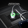 Esoulk PD & QC USB A+C Car Charger (WHITE) (20W) (Pack of 12) (Only Ground Shipping)
