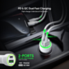 Esoulk PD & QC USB A+C Car Charger (WHITE) (20W) (Pack of 12) (Only Ground Shipping)