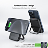 Esoulk Foldable Magnetic Wireless Power Bank with Foldable Stand (5000 mAh / 15W) (BLACK) (Only Ground Shipping)
