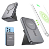 Esoulk Built-In Cable Magnetic Power Bank (5000 mAh / 18W) (BLACK) (Only Ground Shipping)