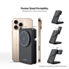 Esoulk 3-In-1 Foldable Magnetic Wireless Charger (15W) (BLACK) (Only Ground Shipping)
