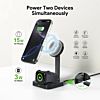 Esoulk 2-In-1 Foldable Magnetic Wireless Charger (15W) (BLACK) (Only Ground Shipping)