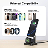 Esoulk 2-In-1 Foldable Magnetic Wireless Charger (15W) (BLACK) (Only Ground Shipping)