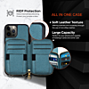 Motive Base Crossbody Zipper Purse Case - TEAL for iPhone 14 Pro Max (Only Ground Shipping)