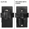 Vertical 6.9" Phone Pouch Case - BLACK (Only Ground Shipping)