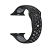 iWatch (38/40/41mm) Perforated Silicone Sport Band - BLACK & GREY (Only Ground Shipping)