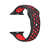 iWatch (38/40/41mm) Perforated Silicone Sport Band - BLACK & RED (Only Ground Shipping)