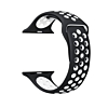 iWatch (42/44/45/49mm) Perforated Silicone Sport Band - BLACK & WHITE (Only Ground Shipping)
