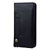 Galaxy A20E Luxury Leather Wallet Case with Credit Card Slot-BLACK (Only Ground Shipping)