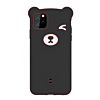 3D Cartoon Bear Soft Silicone Case - BLACK for iPhone 11 Pro Max (Only Ground Shipping)