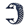 iWatch (42/44/45/49mm) Perforated Silicone Sport Band - BLUE & WHITE (Only Ground Shipping)