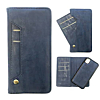 Genuine Leather Magnetic Wallet Case with Credit Card Slot - DARK BLUE for iPhone 11 Pro Max (Only Ground Shipping)