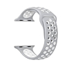 iWatch (42/44/45/49mm) Perforated Silicone Sport Band - GRAY & WHITE (Only Ground Shipping)