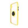 Hard PC Rear / Soft TPU Colorful Border Case with I-ring Holder - YELLOW for iPhone XR (Only Ground Shipping)