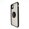 Hard PC Rear / Soft TPU Colorful Border Case with I-ring Holder - BLACK for iPhone 11 Pro Max (Only Ground Shipping)