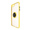 Hard PC Rear / Soft TPU Colorful Border Case with I-ring Holder - YELLOW for iPhone 7G / 8G / SE 2020 (Only Ground Shipping)