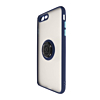 Hard PC Rear / Soft TPU Colorful Border Case with I-ring Holder - NAVY BLUE for iPhone 7G / 8G / SE 2020 (Only Ground Shipping)