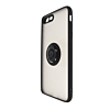 Hard PC Rear / Soft TPU Colorful Border Case with I-ring Holder - BLACK for iPhone 7G / 8G / SE 2020 (Only Ground Shipping)