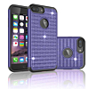 Diamond Rhinestone Dual Layer Hybrid Case - NAVY BLUE for iPhone 8P / 7P (Only Ground Shipping)