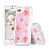 New Desing Real Dried Flower Shiny Case - PINK for iPhone 8P / 7P / 6SP / 6P (Only Ground Shipping)