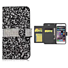 Diamond Crystal Wallet Case - BLACK for iPhone 8P / 7P (Only Ground Shipping)