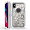 Protective Glitter Liquid Bumper Case Cover - SILVER for iPhone XS Max (Only Ground Shipping)