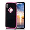iPhone X / XS Brushed hybrid Armor Protective Case - Pink (Only Ground Shipping)