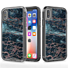 Marble Design BLACK Bumper Shockproof Case - DARK BLUE for iPhone XR (Only Ground Shipping)