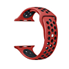 iWatch (42/44/45/49mm) Perforated Silicone Sport Band - RED & BLACK (Only Ground Shipping)