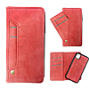 Genuine Leather Magnetic Wallet Case with Credit Card Slot - RED for iPhone 11 Pro Max (Only Ground Shipping)