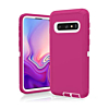 Heavy Duty Case for Galaxy S10+ (HOT PINK & WHITE) (Only Ground Shipping)