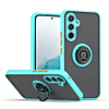 Galaxy S24 Plus Hard PC Rear / Soft TPU Colorful Border Case w/I-ring Holder - LIGHT BLUE (Only Ground Shipping)