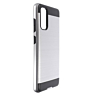 Galaxy S20 Hybrid Metal Brushed Case- SILVER (Only Ground Shipping)