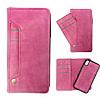 Genuine Leather Magnetic Wallet Case with Credit Card Slot - HOT PINK for iPhone XR (Only Ground Shipping)