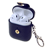 AirPods Pro Hard Leather Case with Metal Hook - DARK BLUE (Only Ground Shipping)