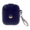 AirPods 1/2 Hard Leather Case with Metal Hook - DARK BLUE (Only Ground Shipping)