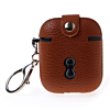AirPods 1/2 Hard Leather Case with Metal Hook - BROWN (Only Ground Shipping)