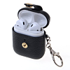 AirPods Pro Hard Leather Case with Metal Hook - BLACK (Only Ground Shipping)