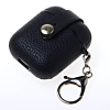 AirPods Pro Hard Leather Case with Metal Hook - BLACK (Only Ground Shipping)